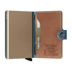 Portefeuille Secrid Miniwallet Indigo 3 Sand avec gravure - MIn-3-Sand