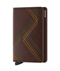 Portefeuille Slimwallet Stitch Espresso de Secrid avec gravure gratuite - SSt-Espresso