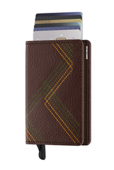 Portefeuille Slimwallet Stitch Espresso de Secrid avec gravure gratuite - SSt-Espresso