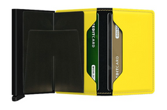 Portefeuille Slimwallet Secrid noir mat et jaune avec gravure - SM-Black&amp;Yellow
