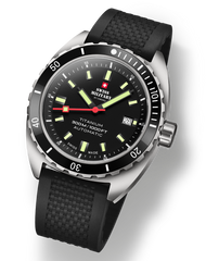 Swiss Military by Chrono Titanuhr mit Sportlichem Schwarzem Kautschukarmband für Männer