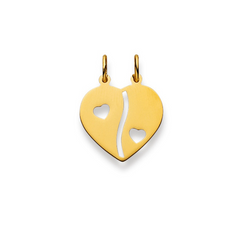 Herzanhänger 18 Karat Gelbgold 750 - 17x16 mm