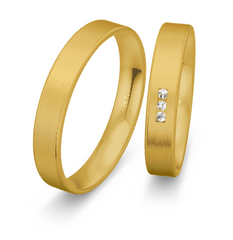 Breuning Basic Trauringe mit 1 Diamant 0,01 ct. - 48/14403 & 48/04403