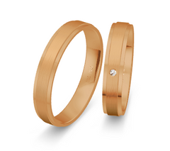 Breuning Basic Trauringe mit 1 Diamant 0,01 ct. - 48/05618 & 48/05617