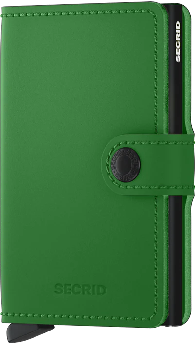 Secrid Miniwallet Matte Bright Green mit Gravur - MM-Bright Green