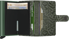 Portefeuille Secrid Miniwallet Hexagon Green avec gravure - MHe-Green