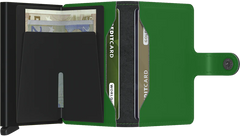 Portefeuille Secrid Mini vert brillant mat avec gravure - MM-Bright Green