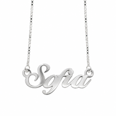 Collier prénom en argent 925, longueur de la chaîne : 35-50 cm - NK-silver
