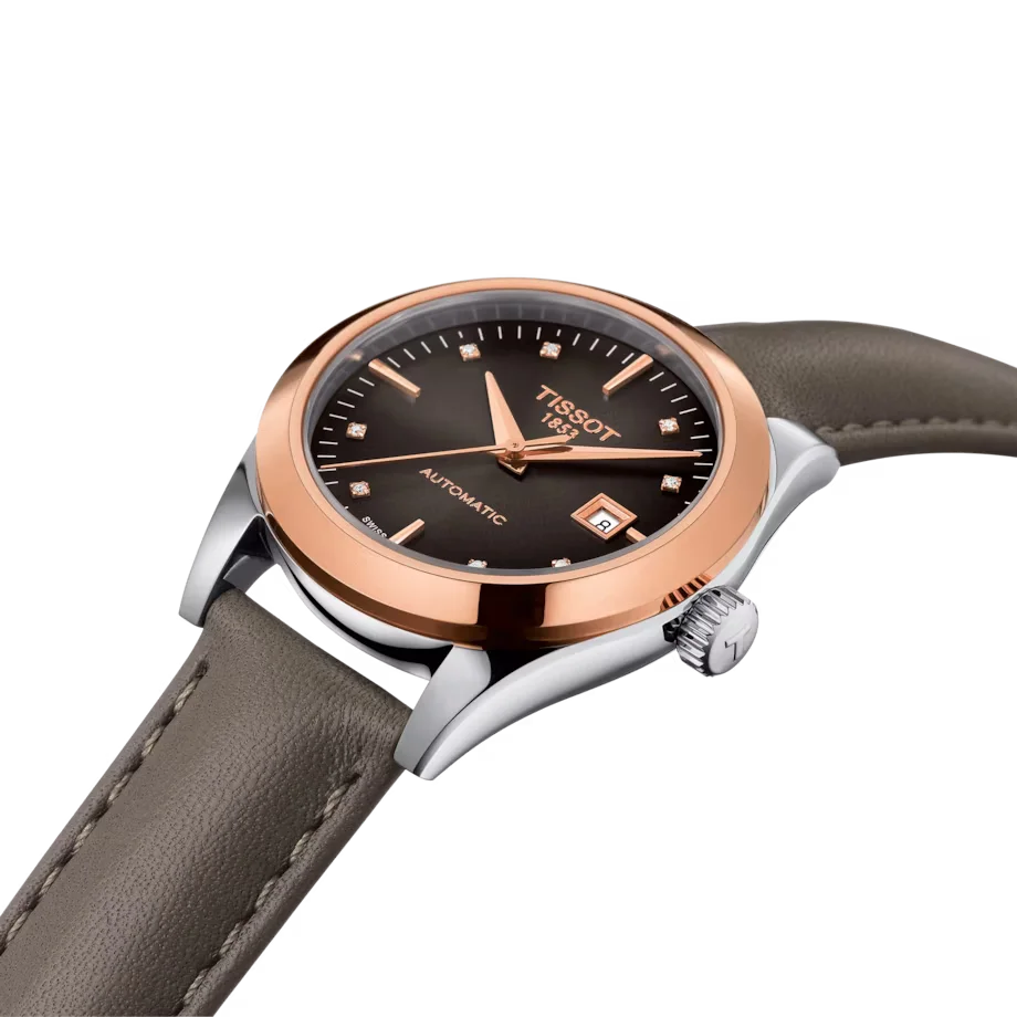 Tissot T-My Lady Automatic 18K Gold Bezel Damenuhr - T930.007.46.296.00
