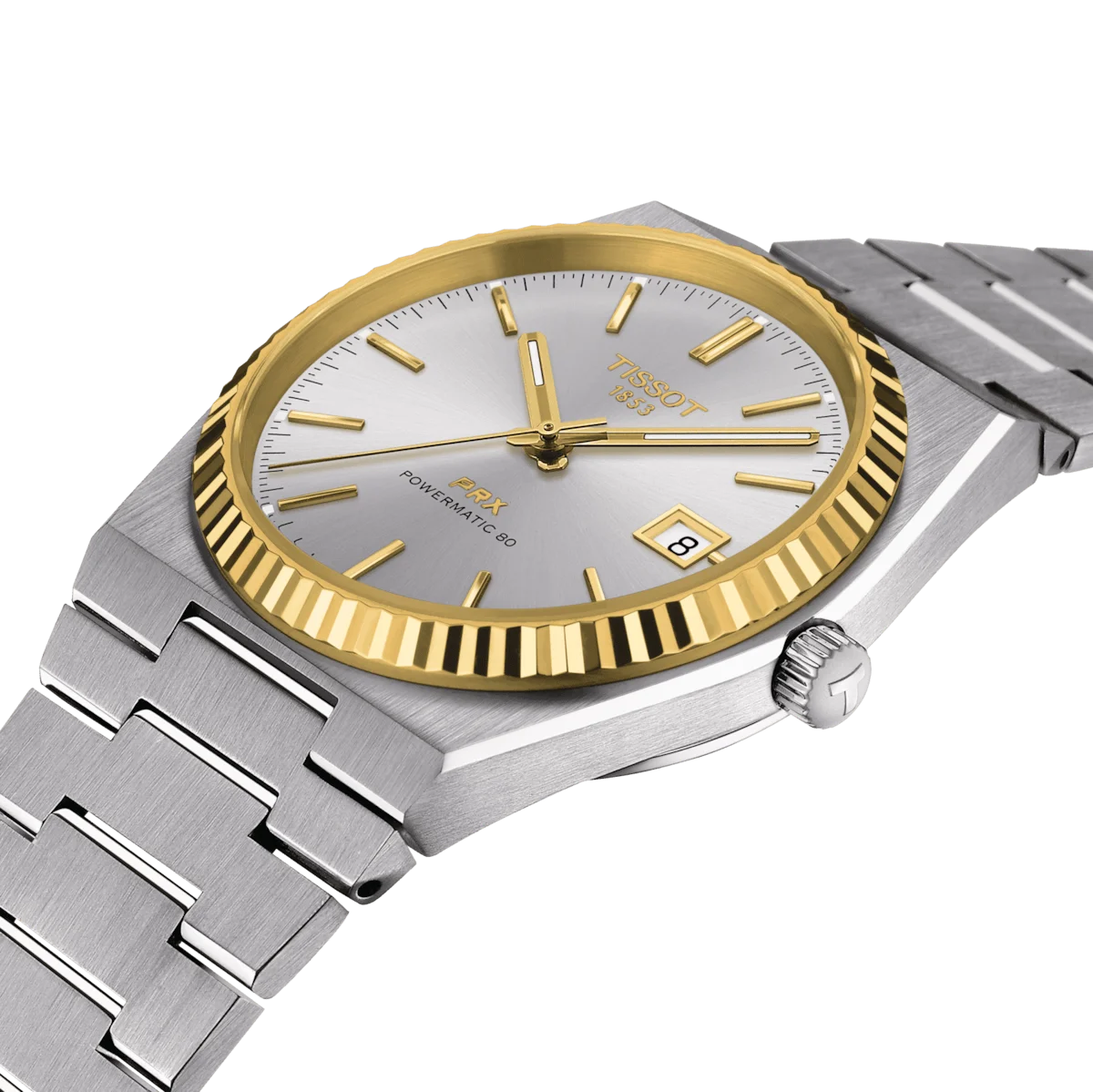 Tissot PRX Powermatic 80 Stahl & 18K Goldlünette Herrenuhr - T931.407.41.031.01