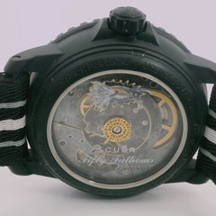 Blancpain x Swatch Bioceramic Scuba Fifty Fathoms Ocean of Storms Automatik Herrenuhr (Gebraucht) – SO35B400