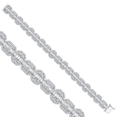 bracelet en or blanc avec diamants - BBL0000173 