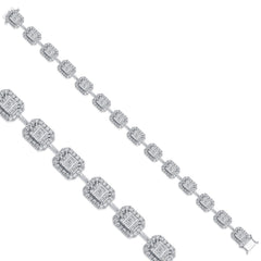 bracelet en or blanc avec diamants - BBL0000183 