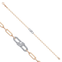 Bicolor Goldarmband mit Diamanten - BBL0000359