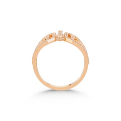 Roségold-Ring mit Diamanten - YZ0002780