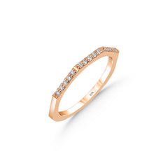 bague en or jaune avec diamants - YZ0002786 