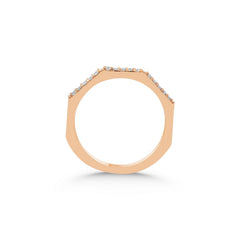 bague en or jaune avec diamants - YZ0002786 