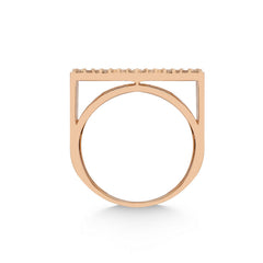 bague en or rose avec diamants - YZ0002819 