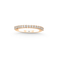bague en or rose avec diamants - YZ0002986 