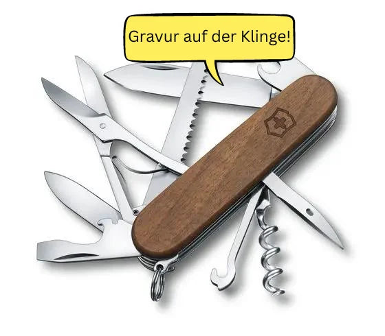 Victorinox Hunstman Wood Taschenmesser mit Gratis Gravur - 1.3711.63