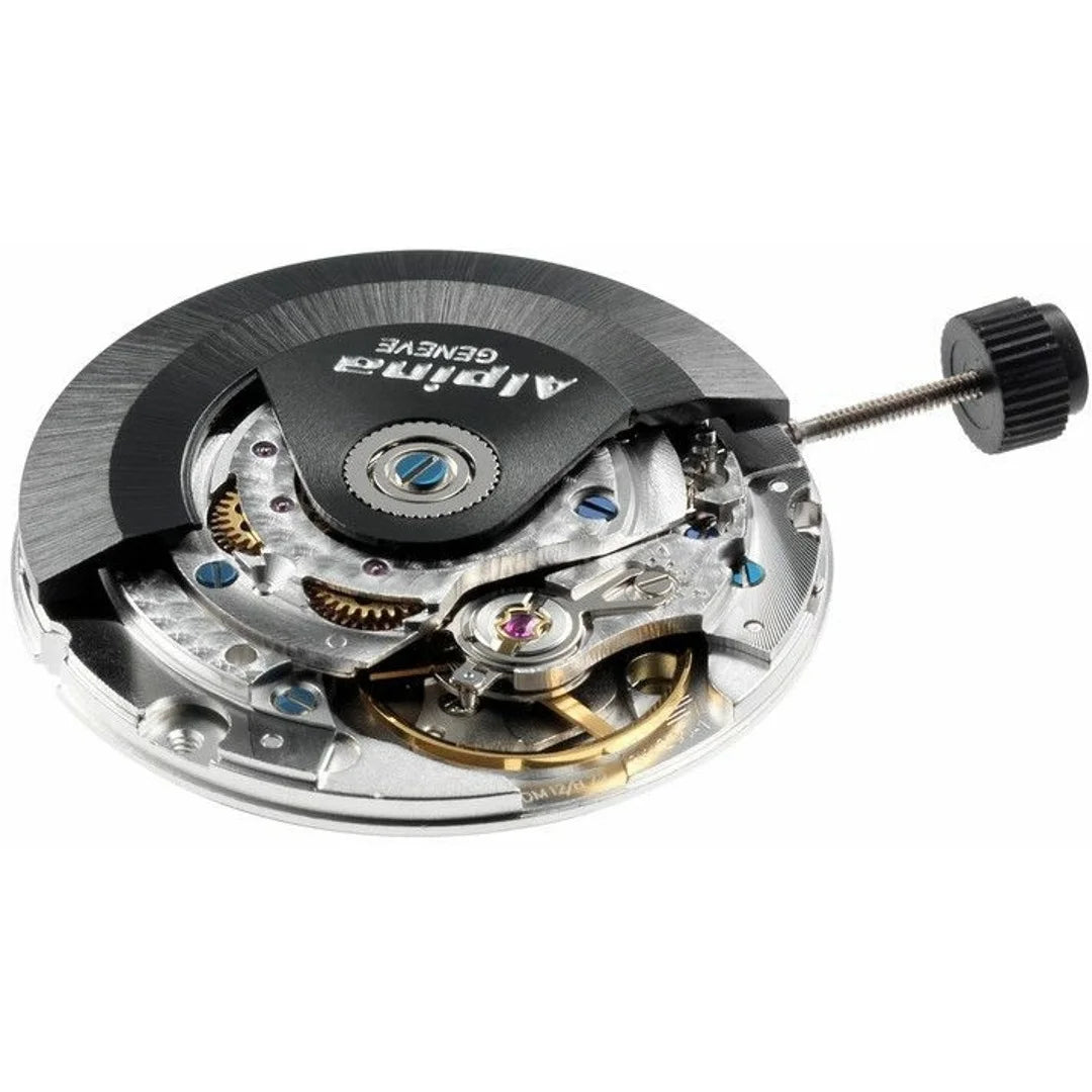Alpina Smartimer Pilot Automatic Braun Lederband Herrenuhr
