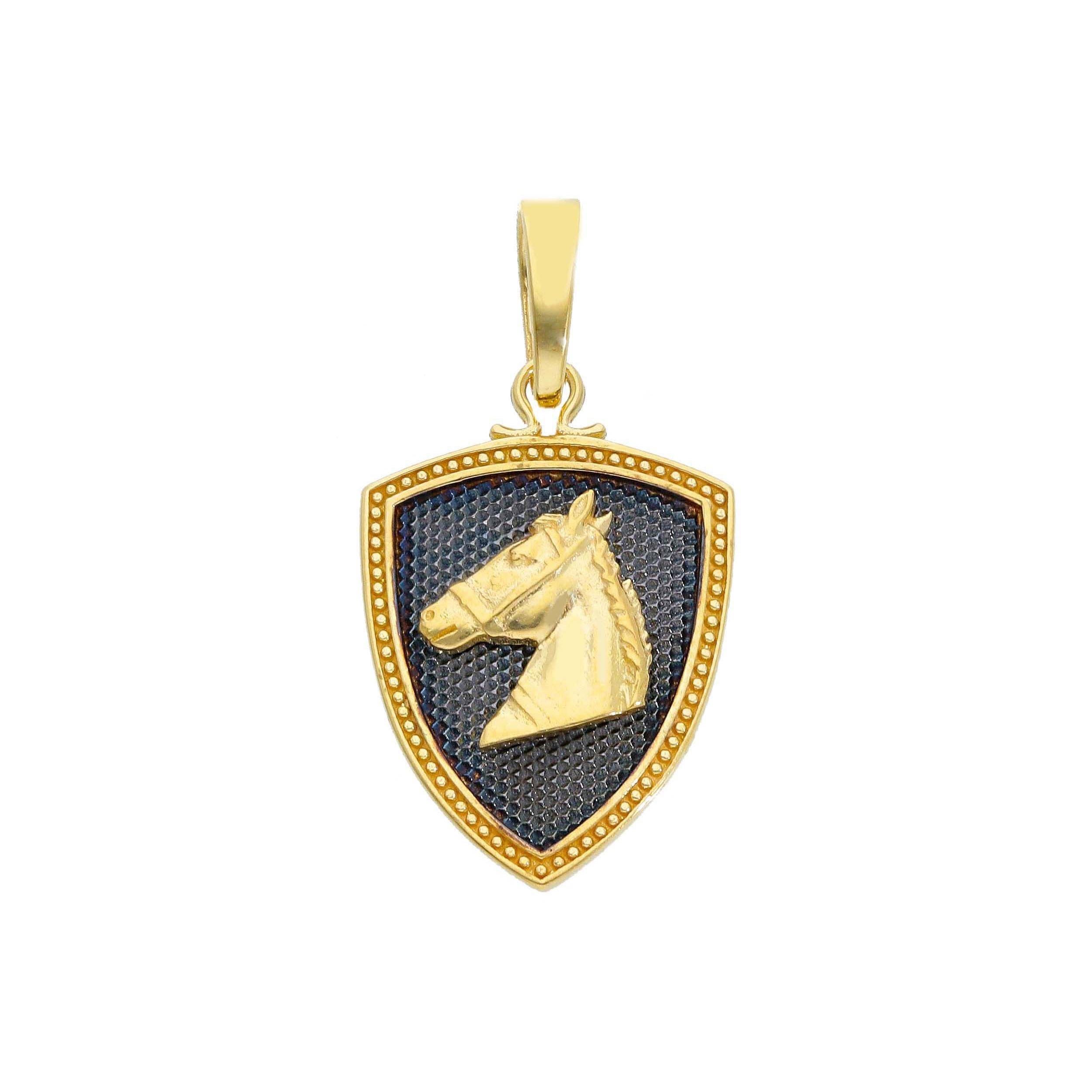 Anhänger in 18 Karat - 750 Gelbgold, Pferd - 258138