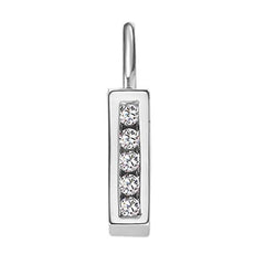 Anhänger Silber 925 weiss Buchstabe I poliert rhodiniert  - 6256.08989/0900