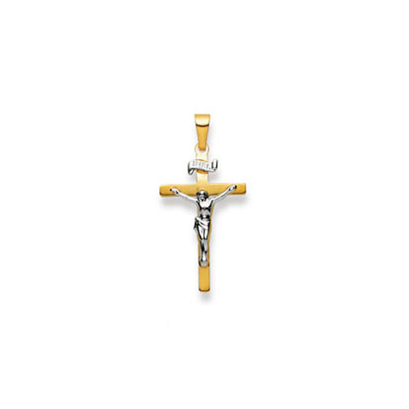 Anhänger 750/18 K Bicolor Kreuz - 1558.01227/0003