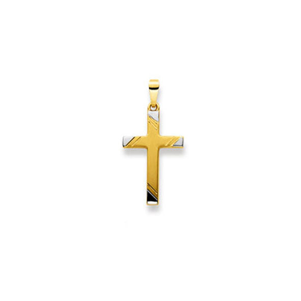Anhänger 750/18 K Bicolor Kreuz - 1558.03333/0002