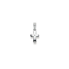 Anhänger 750/18 K Weissgold Kreuz mit Diamant - 1258.02615/0001