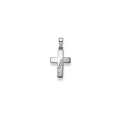 Anhänger 750/18 K Weissgold Kreuz mit Diamant - 1258.02968/0001
