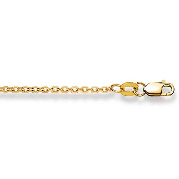 Ankerhalskette 18 Karat Gold -750 in Gelbgold Unisex 38cm - 50 cm x  1.8 mm