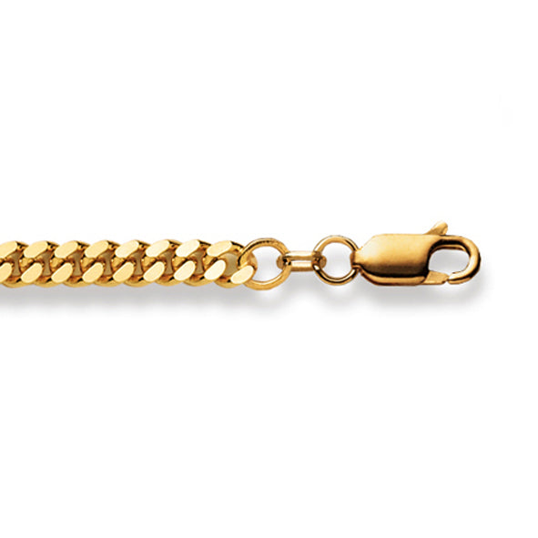 Armband Gold 750 Gelbgold Panzer geschliffen 4.2 mm