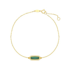 Damen Armband in 750/18 Karat Gelbgold mit Malachit - 277665