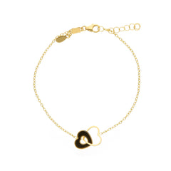 Armband in 18 Karat - 750 Gelbgold mit Onyx, Herzstück aus Onyx - 276804