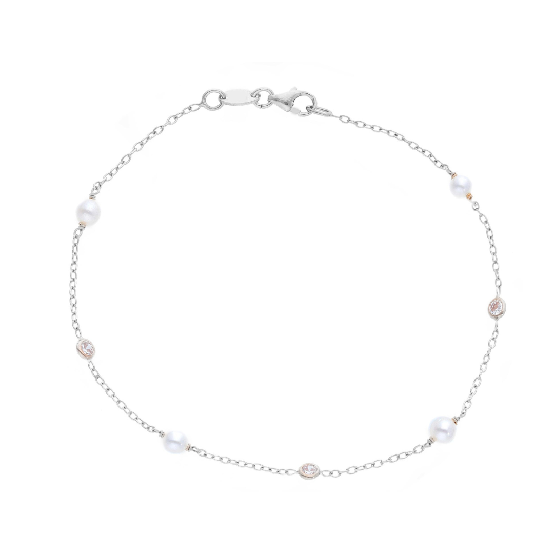 Armband in 18 Karat Weissgold mit Süsswasserperlen - 223265
