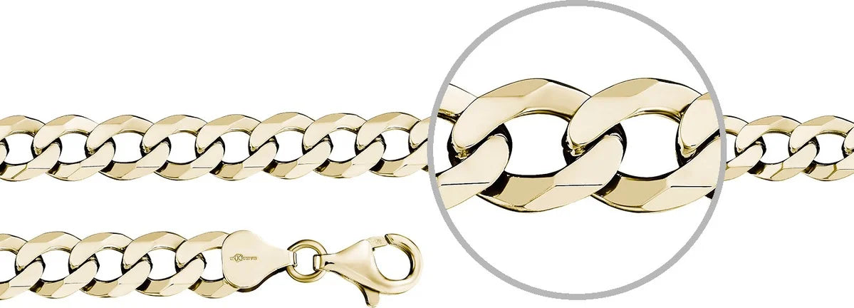 Der Kettenmacher Panzerkette für Männer - Gold Armband - P6-19G