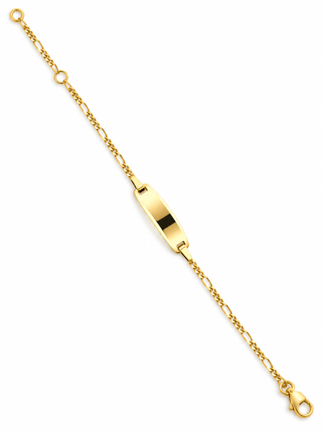 Baby Kinder Gelbgold ID-Armband &amp; Gratis Gravur
