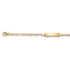 Baby Kinder ID-Armband in 18 Karat Gelbgold mit Gratis Gravur - 1173.01041/1400