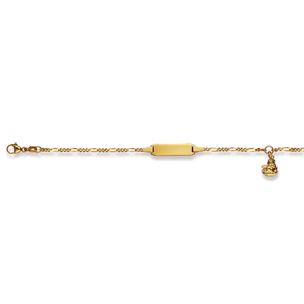Baby Kinder ID-Armband in 18 Karat Gelbgold mit Gratis Gravur - 1173.01133/1400