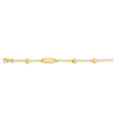 Baby Kinder ID-Armband in 18 Karat Gelbgold mit Gratis Gravur - 1173.01135/1400