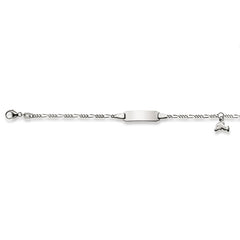 Baby Kinder ID-Armband in 18 Karat Weissgold mit Gratis Gravur - 1273.01068/1400
