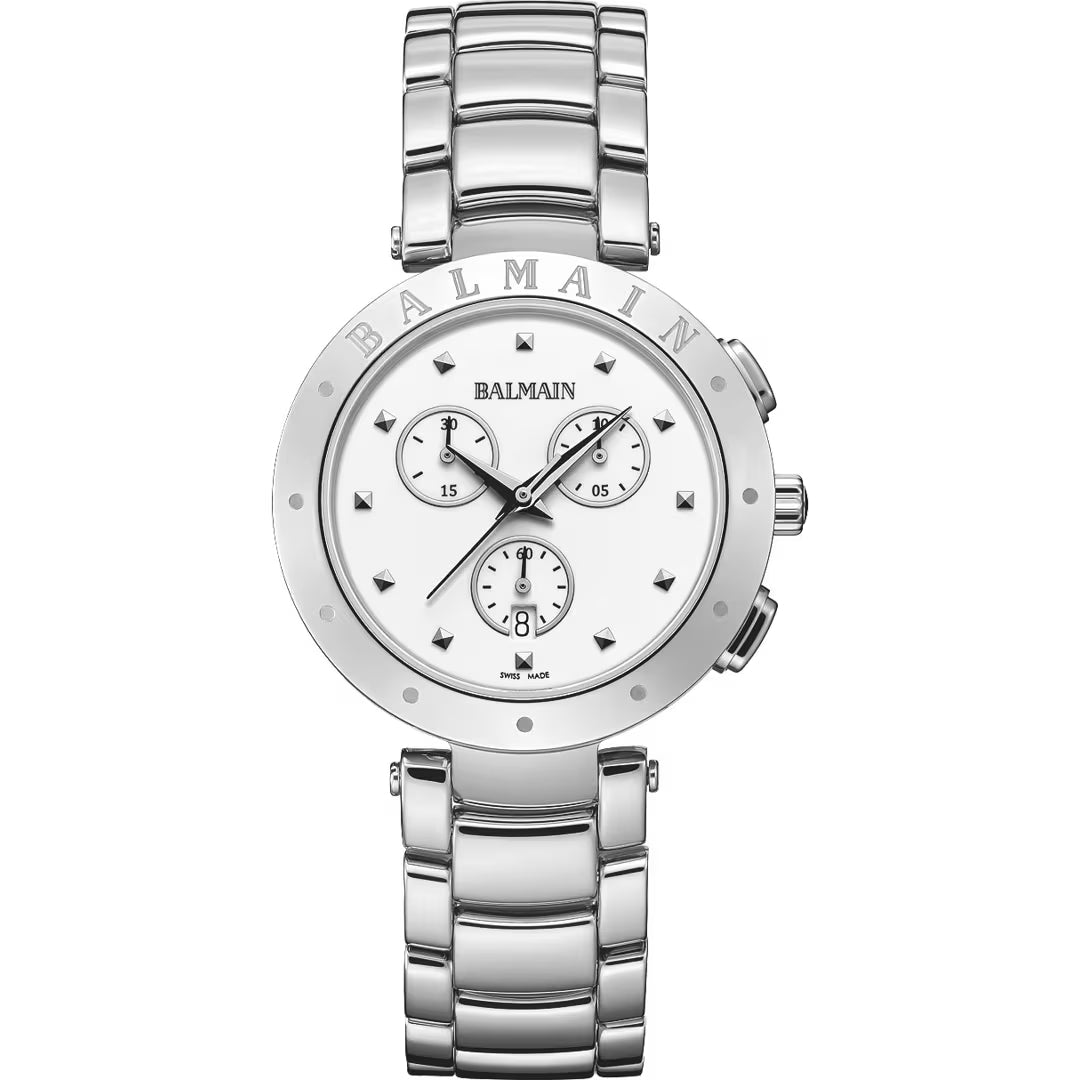 Balmain Balmainia Bijou Chronograph 36mm Weiss Silber – B6251.33.26