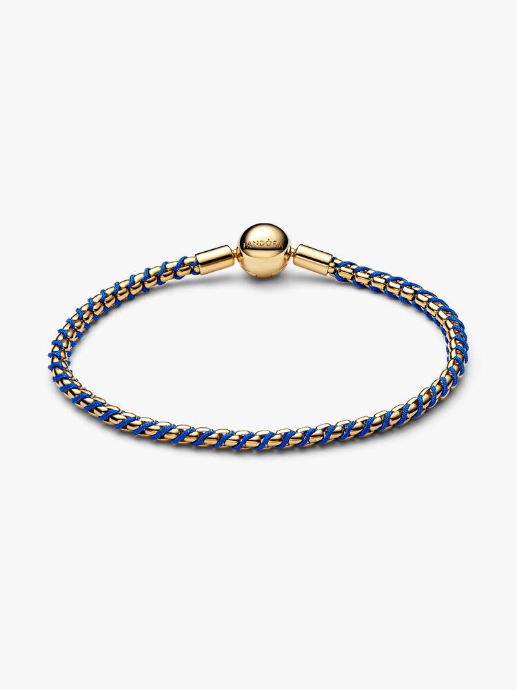 Pandora Blaue Kordel Kastenkette Armband Vergoldet - 563816C02