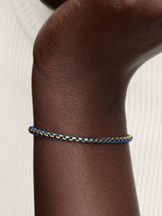 Pandora Blaue Kordel Kastenkette Armband Vergoldet - 563816C02