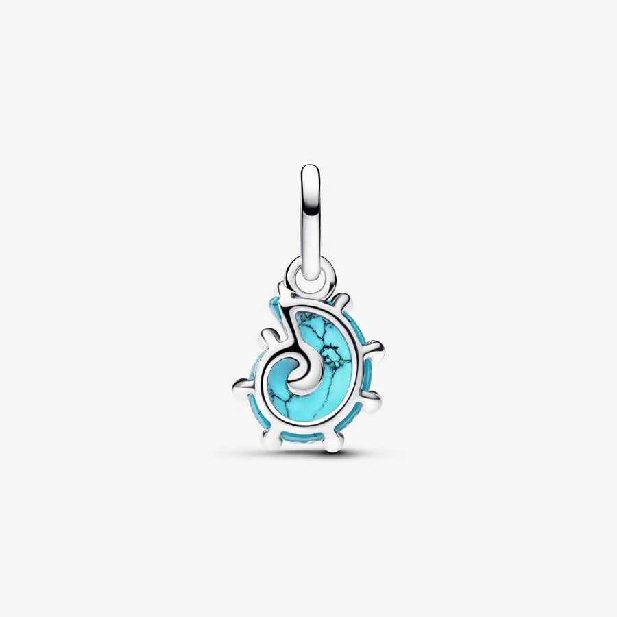 Blaue Murano-Glas Meeresschnecke Charm-Anhänger - 793900C01