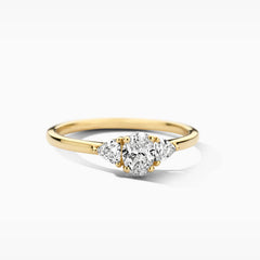 Blush Labordiamant-Ring aus 14 Karat Gold mit rechteckigem und fünfeckigen Diamanten 0.60 ct - LG1040Y