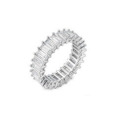 Breiter Memoire Baguette Labordiamantring – Eleganter Ring mit Labordiamanten - 41063080