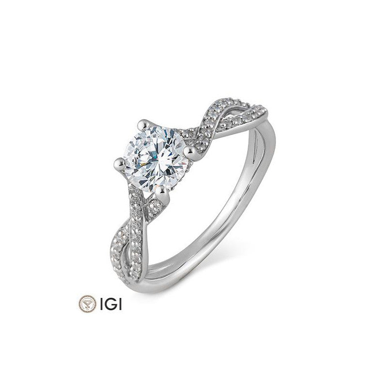 Breuning 4er Krappe Verlobungsring mit Diamanten - 41/06274