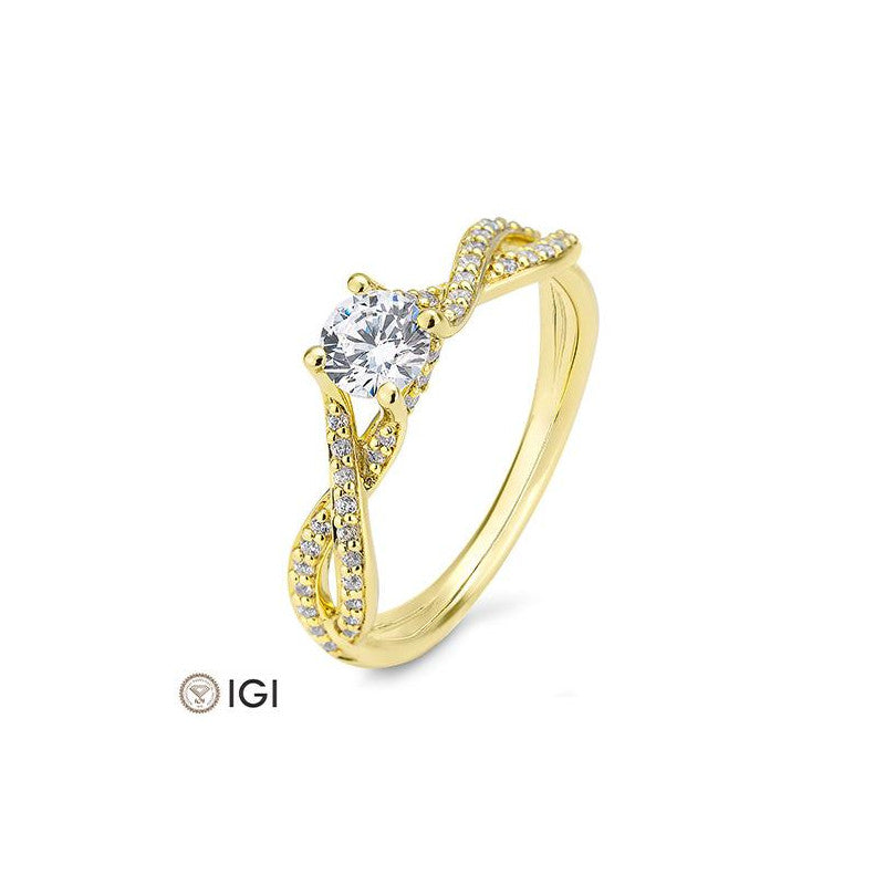 Breuning 4er Krappe Verlobungsring mit Diamanten - 41/06274